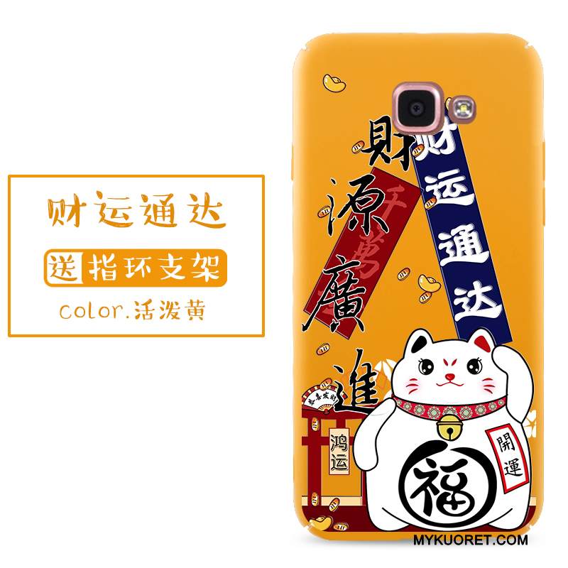 Kuori Samsung Galaxy A9 Laukut Punainen Puhelimen Kuoret, Kotelo Samsung Galaxy A9 Suojaus Kissa Keltainen