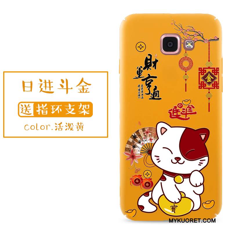 Kuori Samsung Galaxy A9 Laukut Punainen Puhelimen Kuoret, Kotelo Samsung Galaxy A9 Suojaus Kissa Keltainen