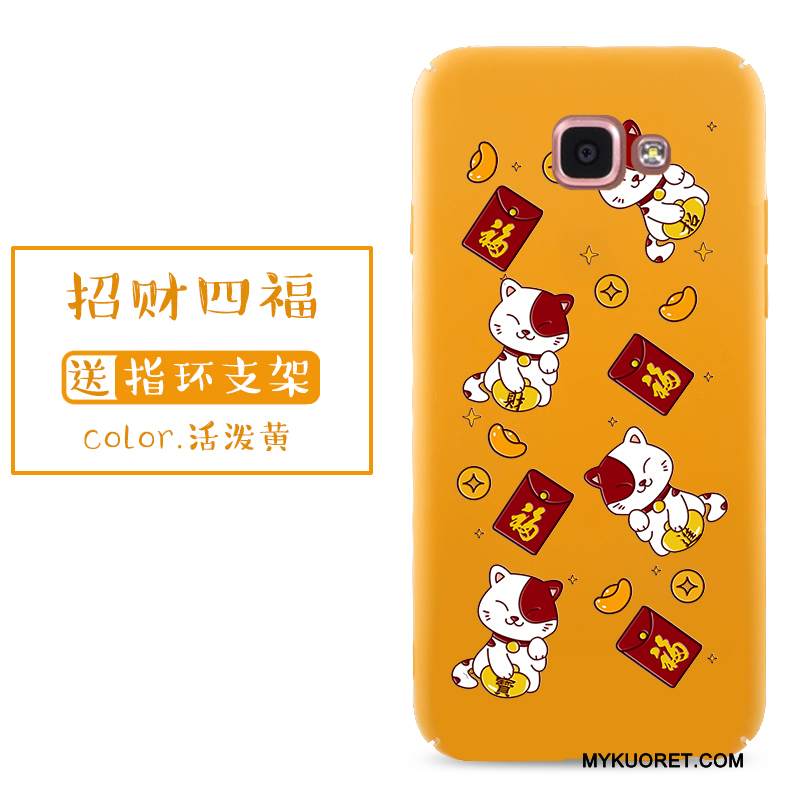 Kuori Samsung Galaxy A9 Laukut Punainen Puhelimen Kuoret, Kotelo Samsung Galaxy A9 Suojaus Kissa Keltainen