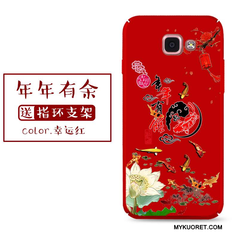 Kuori Samsung Galaxy A9 Laukut Punainen Puhelimen Kuoret, Kotelo Samsung Galaxy A9 Suojaus Kissa Keltainen