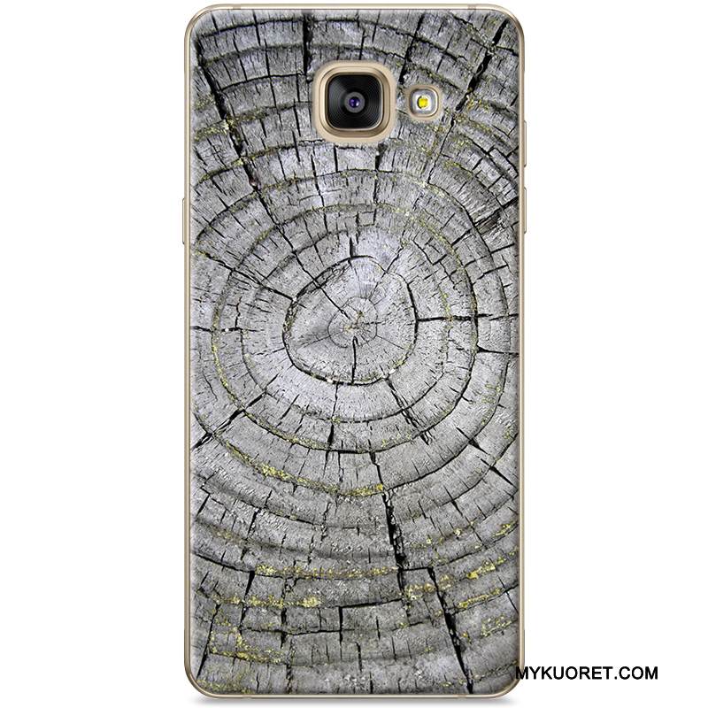 Kuori Samsung Galaxy A9 Maalaus Murtumaton Kova, Kotelo Samsung Galaxy A9 Suojaus Taide Harmaa