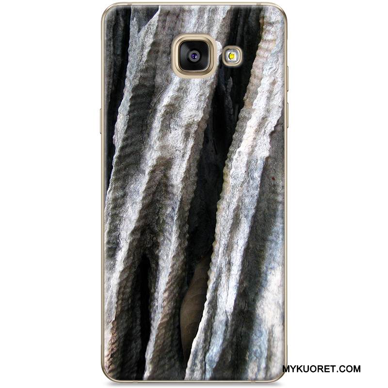 Kuori Samsung Galaxy A9 Maalaus Murtumaton Kova, Kotelo Samsung Galaxy A9 Suojaus Taide Harmaa