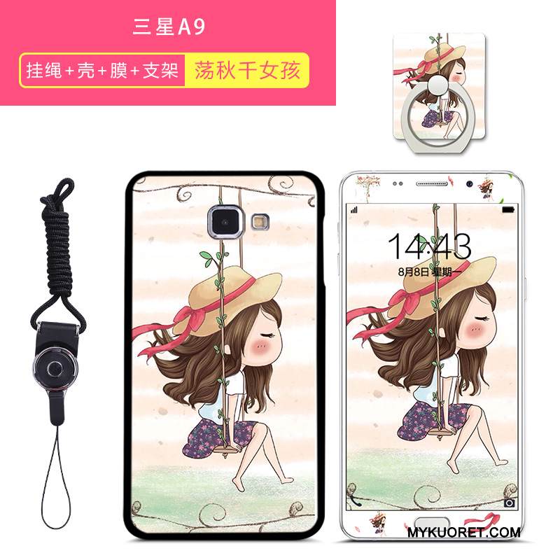 Kuori Samsung Galaxy A9 Monivärinen Murtumaton Puhelimen Kuoret, Kotelo Samsung Galaxy A9 Tuki Kalvo Karkaisu