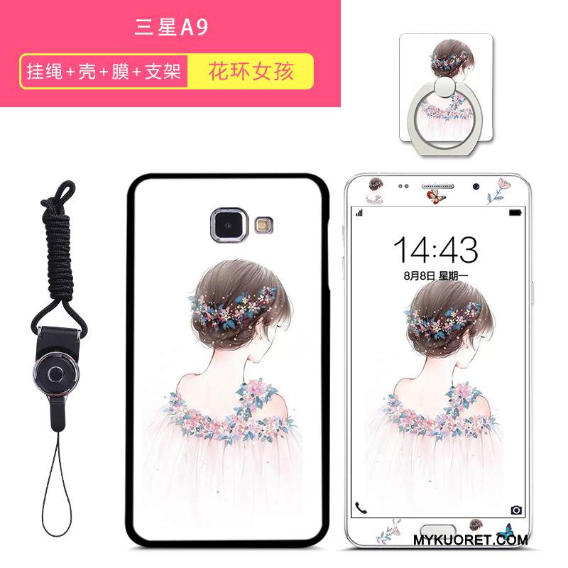 Kuori Samsung Galaxy A9 Monivärinen Murtumaton Puhelimen Kuoret, Kotelo Samsung Galaxy A9 Tuki Kalvo Karkaisu