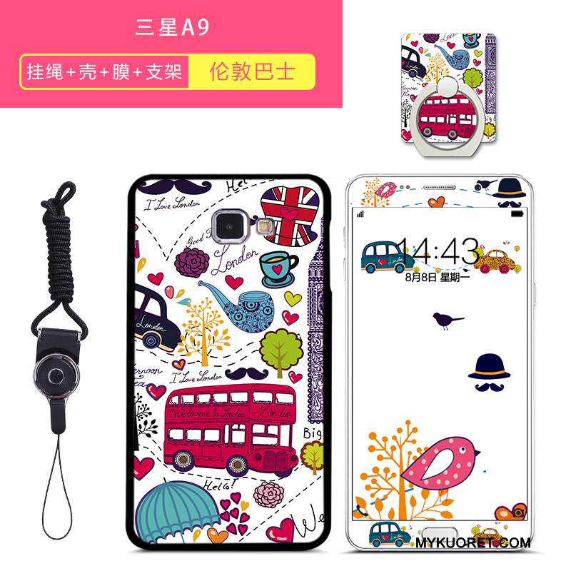 Kuori Samsung Galaxy A9 Monivärinen Murtumaton Puhelimen Kuoret, Kotelo Samsung Galaxy A9 Tuki Kalvo Karkaisu