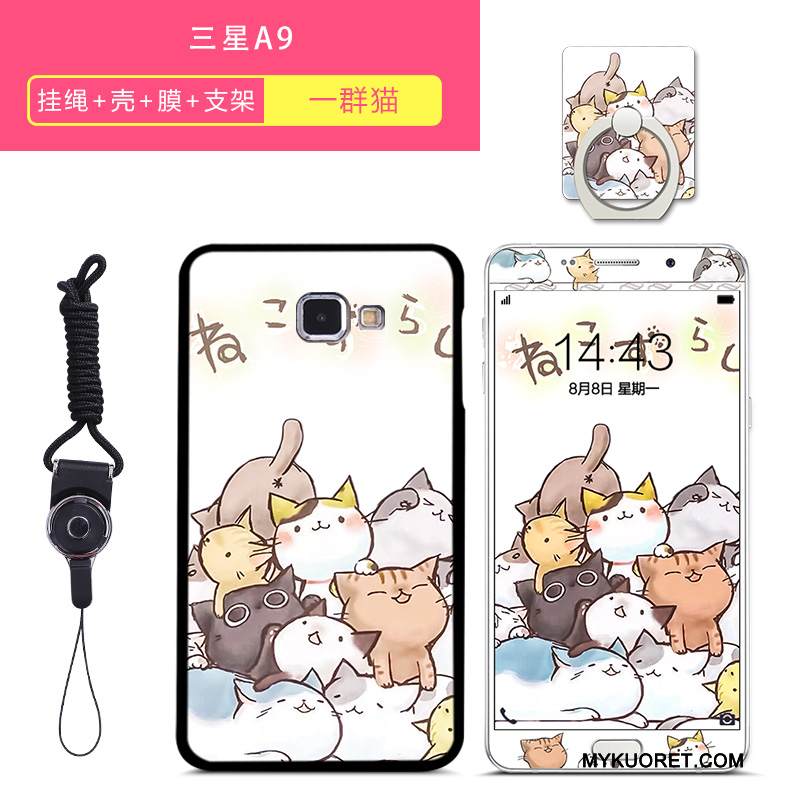 Kuori Samsung Galaxy A9 Monivärinen Murtumaton Puhelimen Kuoret, Kotelo Samsung Galaxy A9 Tuki Kalvo Karkaisu