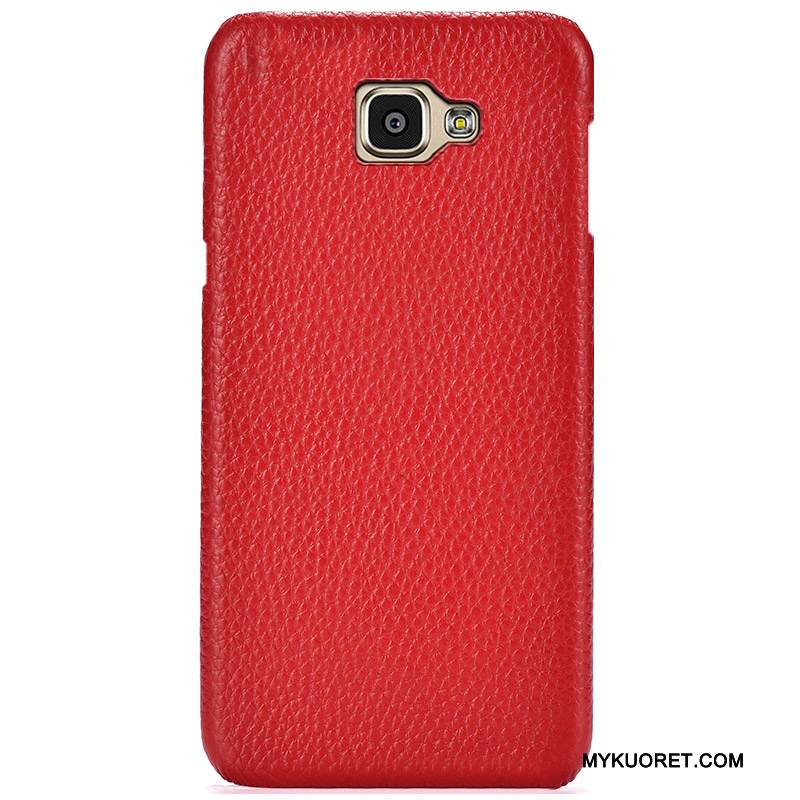 Kuori Samsung Galaxy A9 Nahka Korkea Murtumaton, Kotelo Samsung Galaxy A9 Suojaus Jauhe Puhelimen Kuoret