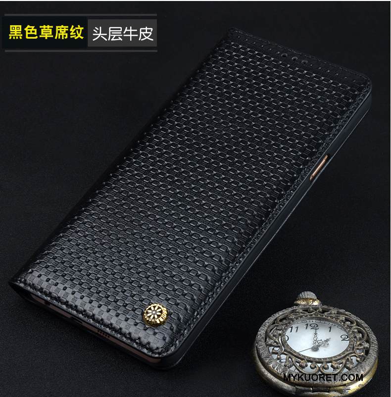 Kuori Samsung Galaxy A9 Nahka Puhelimen Kuoret Musta, Kotelo Samsung Galaxy A9 Suojaus