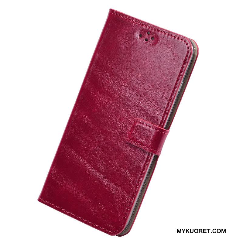 Kuori Samsung Galaxy A9 Nahka Violetti Puhelimen Kuoret, Kotelo Samsung Galaxy A9 Suojaus Murtumaton