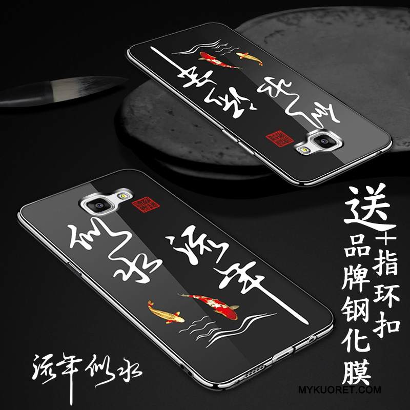 Kuori Samsung Galaxy A9 Pehmeä Neste Kiinalainen Tyyli Ohut, Kotelo Samsung Galaxy A9 Silikoni Musta Korkea