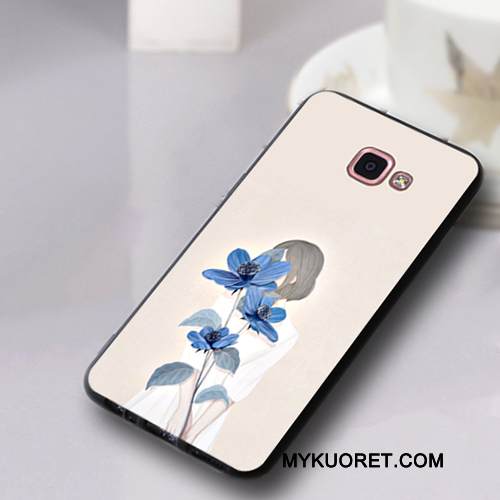 Kuori Samsung Galaxy A9 Pehmeä Neste Valkoinen Puhelimen Kuoret, Kotelo Samsung Galaxy A9 Suojaus Korkea Trendi