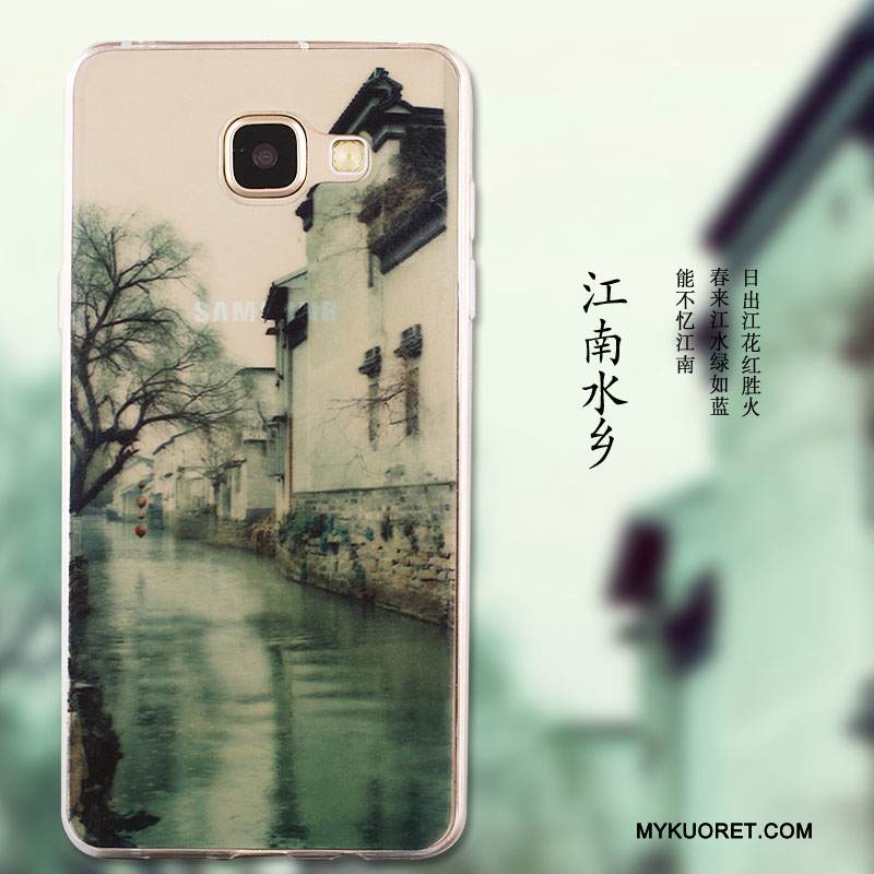 Kuori Samsung Galaxy A9 Pehmeä Neste Vihreä Vaalean, Kotelo Samsung Galaxy A9 Suojaus Murtumaton Pesty Suede