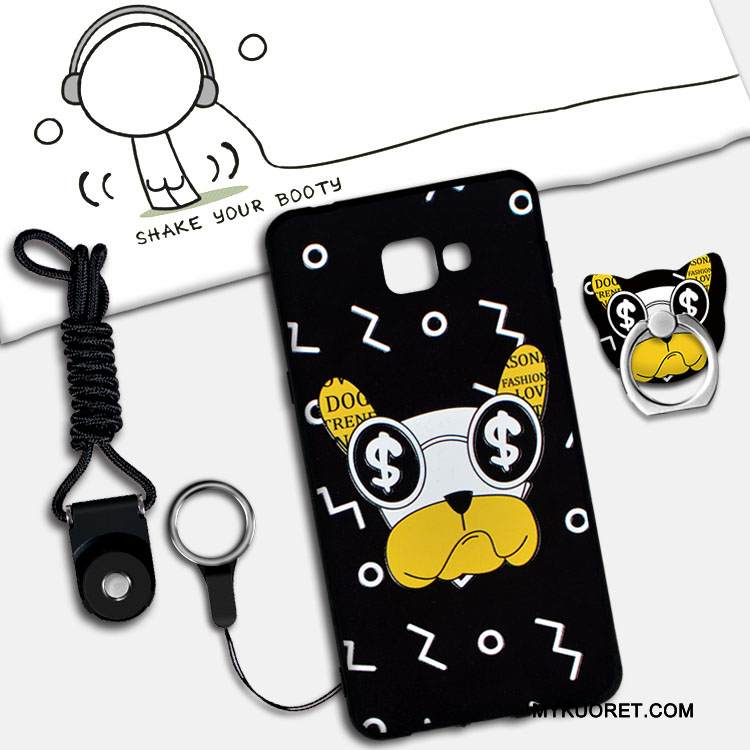 Kuori Samsung Galaxy A9 Silikoni Jauhe Pesty Suede, Kotelo Samsung Galaxy A9 Sarjakuva Ripustettavat Koristeet Puhelimen Kuoret