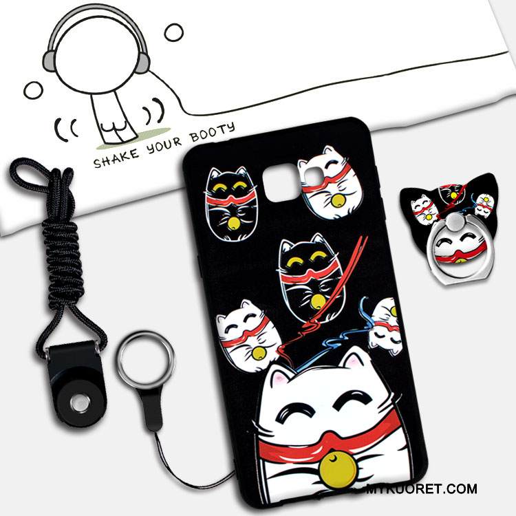 Kuori Samsung Galaxy A9 Silikoni Jauhe Pesty Suede, Kotelo Samsung Galaxy A9 Sarjakuva Ripustettavat Koristeet Puhelimen Kuoret