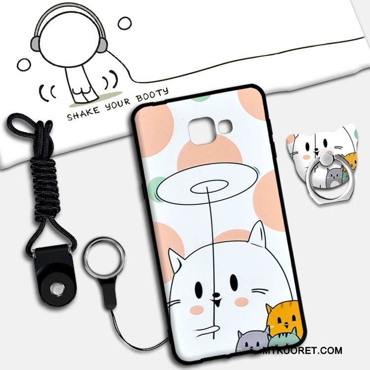 Kuori Samsung Galaxy A9 Silikoni Jauhe Pesty Suede, Kotelo Samsung Galaxy A9 Sarjakuva Ripustettavat Koristeet Puhelimen Kuoret