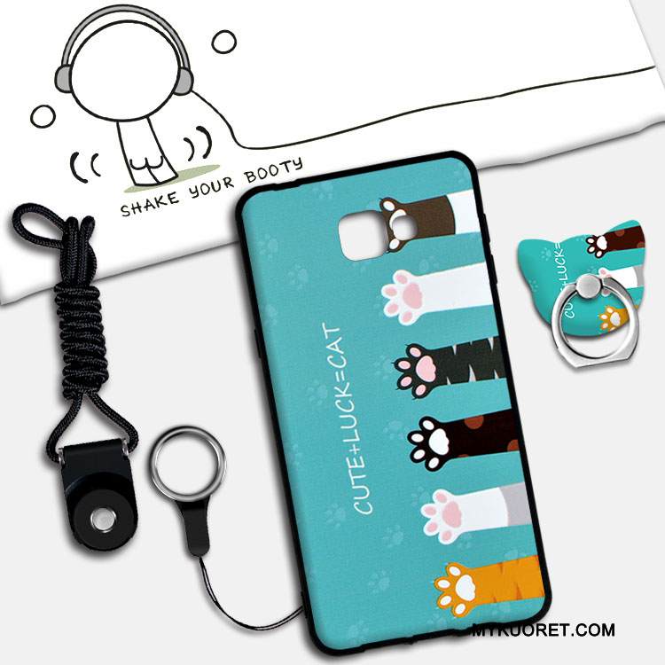 Kuori Samsung Galaxy A9 Silikoni Jauhe Pesty Suede, Kotelo Samsung Galaxy A9 Sarjakuva Ripustettavat Koristeet Puhelimen Kuoret