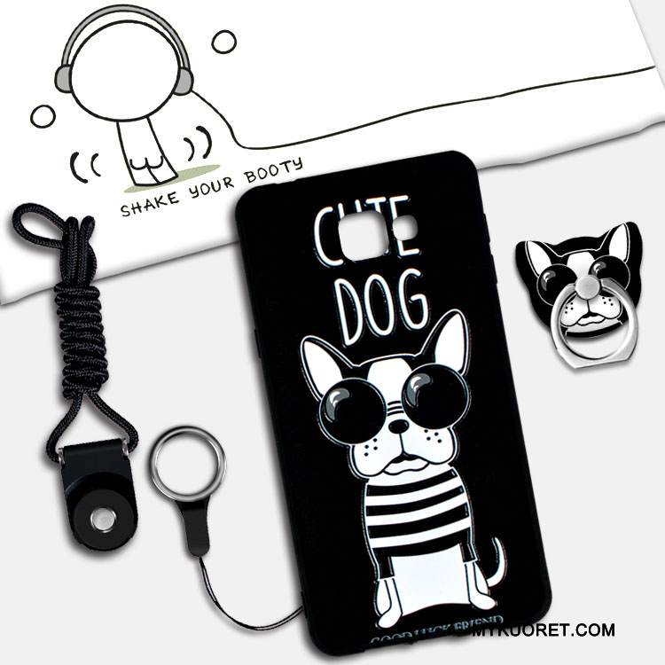 Kuori Samsung Galaxy A9 Silikoni Jauhe Pesty Suede, Kotelo Samsung Galaxy A9 Sarjakuva Ripustettavat Koristeet Puhelimen Kuoret