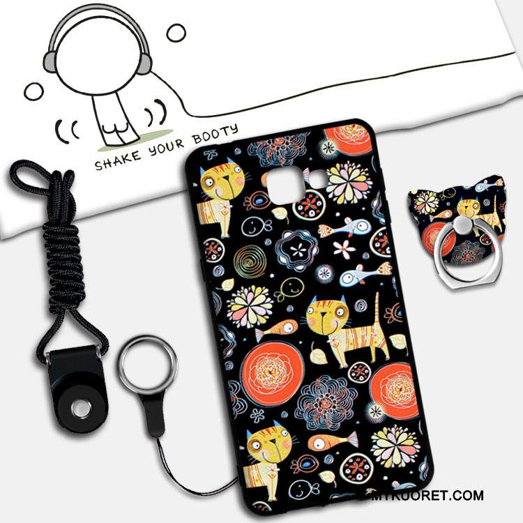 Kuori Samsung Galaxy A9 Silikoni Jauhe Pesty Suede, Kotelo Samsung Galaxy A9 Sarjakuva Ripustettavat Koristeet Puhelimen Kuoret