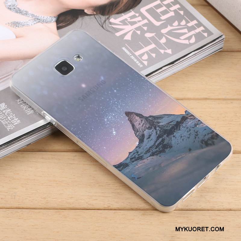 Kuori Samsung Galaxy A9 Silikoni Korkea Puhelimen Kuoret, Kotelo Samsung Galaxy A9 Suojaus Sininen