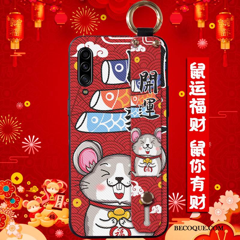 Kuori Samsung Galaxy A90 5g Luova Persoonallisuus Trendi, Kotelo Samsung Galaxy A90 5g Suojaus Rotta Punainen