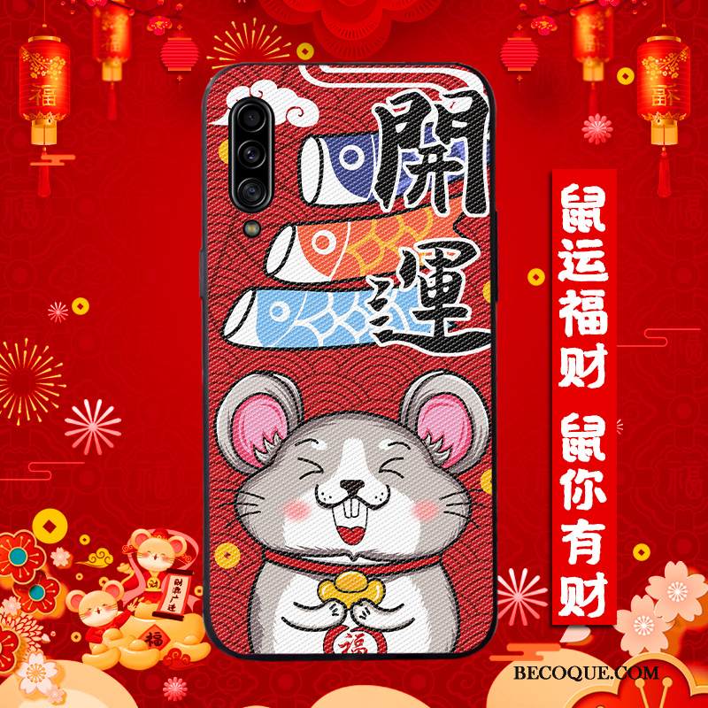 Kuori Samsung Galaxy A90 5g Luova Persoonallisuus Trendi, Kotelo Samsung Galaxy A90 5g Suojaus Rotta Punainen