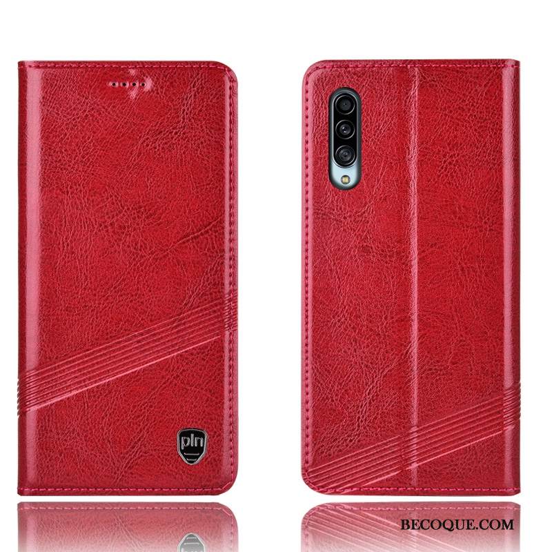 Kuori Samsung Galaxy A90 5g Nahka Musta Murtumaton, Kotelo Samsung Galaxy A90 5g Suojaus Puhelimen Kuoret