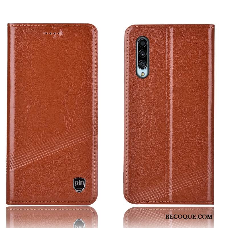 Kuori Samsung Galaxy A90 5g Nahka Musta Murtumaton, Kotelo Samsung Galaxy A90 5g Suojaus Puhelimen Kuoret