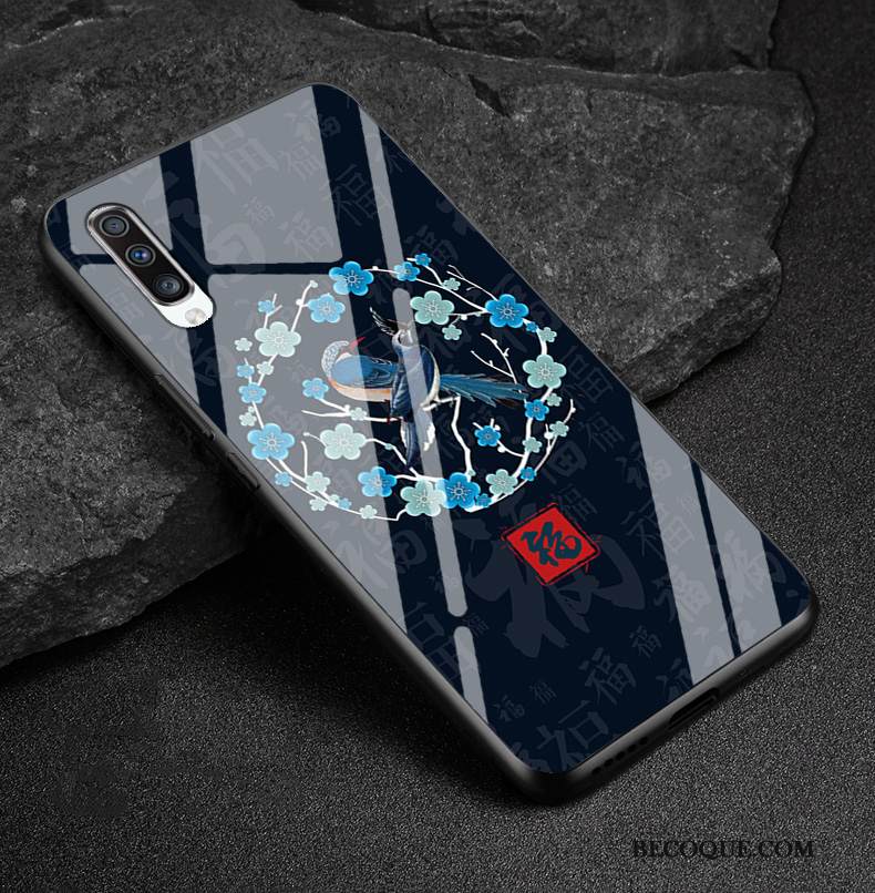 Kuori Samsung Galaxy A90 5g Sarjakuva Valkoinen Puhelimen Kuoret, Kotelo Samsung Galaxy A90 5g Laukut Lasi Kiinalainen Tyyli