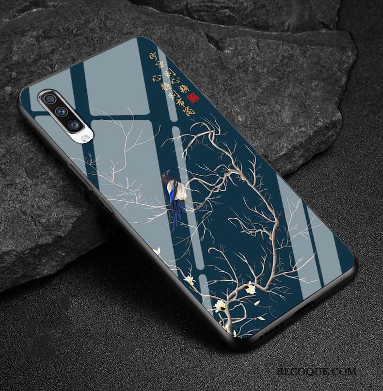 Kuori Samsung Galaxy A90 5g Sarjakuva Valkoinen Puhelimen Kuoret, Kotelo Samsung Galaxy A90 5g Laukut Lasi Kiinalainen Tyyli