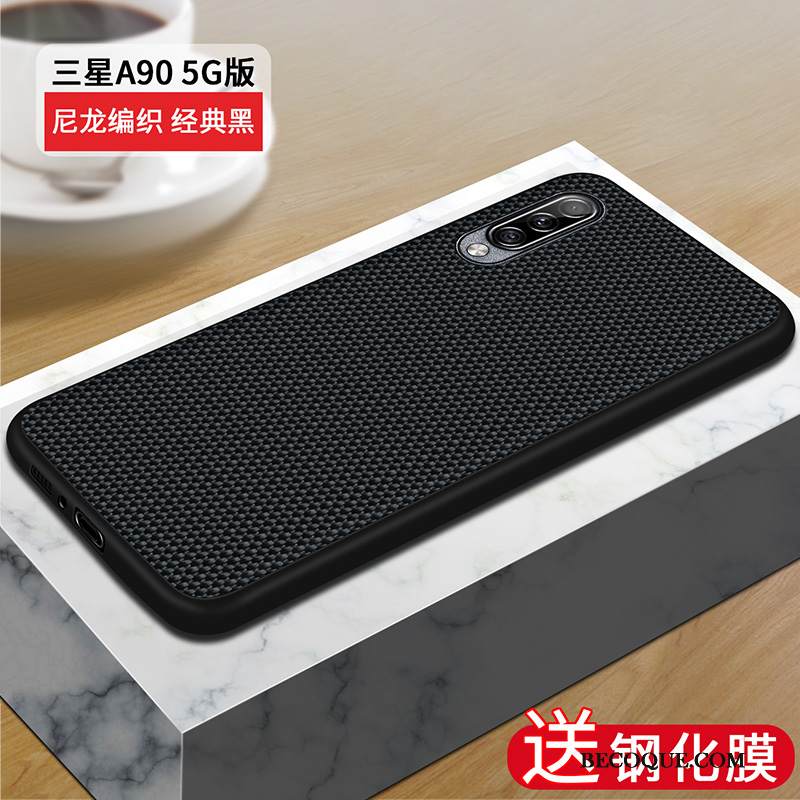 Kuori Samsung Galaxy A90 5g Silikoni Puhelimen Kuoret Punainen, Kotelo Samsung Galaxy A90 5g Laukut Lohikäärme Murtumaton