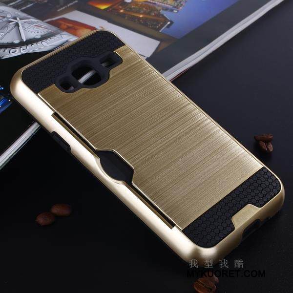 Kuori Samsung Galaxy J3 2015 Silikoni Johdin Kortti, Kotelo Samsung Galaxy J3 2015 Suojaus Puhelimen Kuoret Jauhe