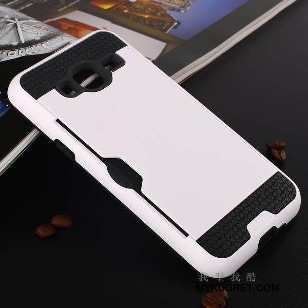 Kuori Samsung Galaxy J3 2015 Silikoni Johdin Kortti, Kotelo Samsung Galaxy J3 2015 Suojaus Puhelimen Kuoret Jauhe