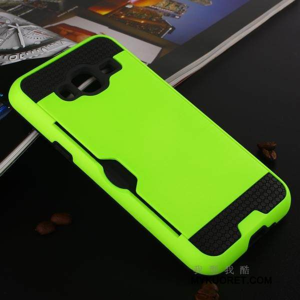 Kuori Samsung Galaxy J3 2015 Silikoni Johdin Kortti, Kotelo Samsung Galaxy J3 2015 Suojaus Puhelimen Kuoret Jauhe