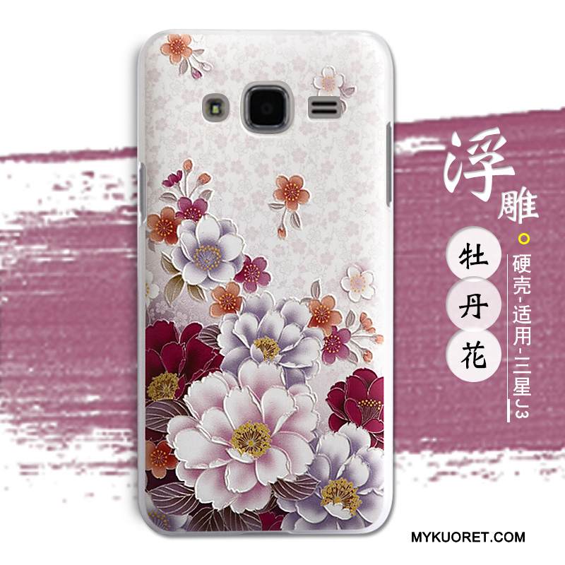 Kuori Samsung Galaxy J3 2016 Kohokuviointi Kova Jauhe, Kotelo Samsung Galaxy J3 2016 Suojaus Trendi Puhelimen Kuoret