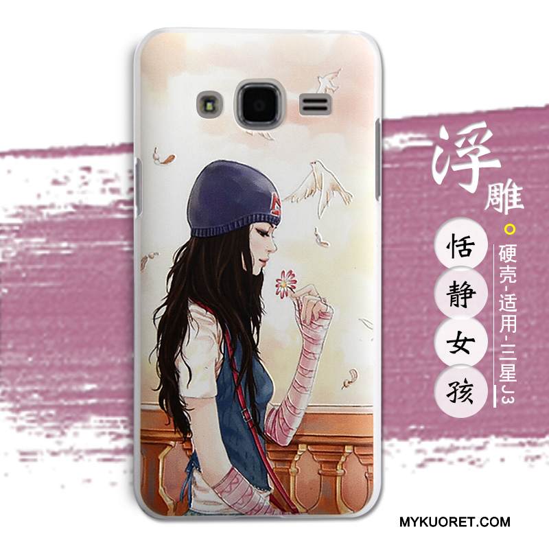 Kuori Samsung Galaxy J3 2016 Kohokuviointi Kova Jauhe, Kotelo Samsung Galaxy J3 2016 Suojaus Trendi Puhelimen Kuoret