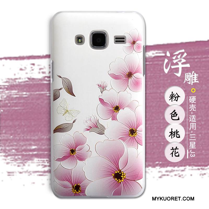 Kuori Samsung Galaxy J3 2016 Kohokuviointi Kova Jauhe, Kotelo Samsung Galaxy J3 2016 Suojaus Trendi Puhelimen Kuoret