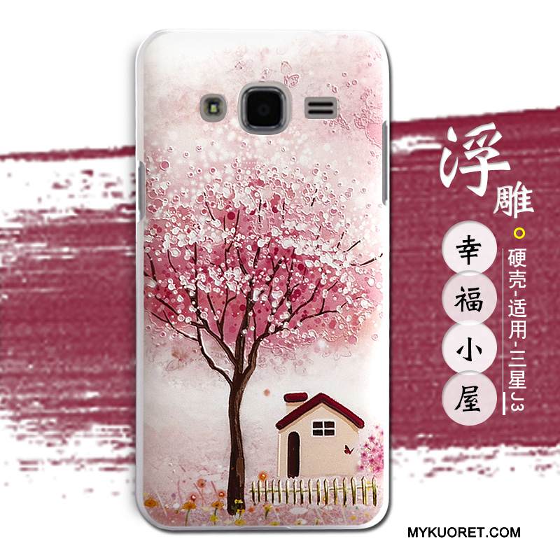 Kuori Samsung Galaxy J3 2016 Kohokuviointi Kova Jauhe, Kotelo Samsung Galaxy J3 2016 Suojaus Trendi Puhelimen Kuoret