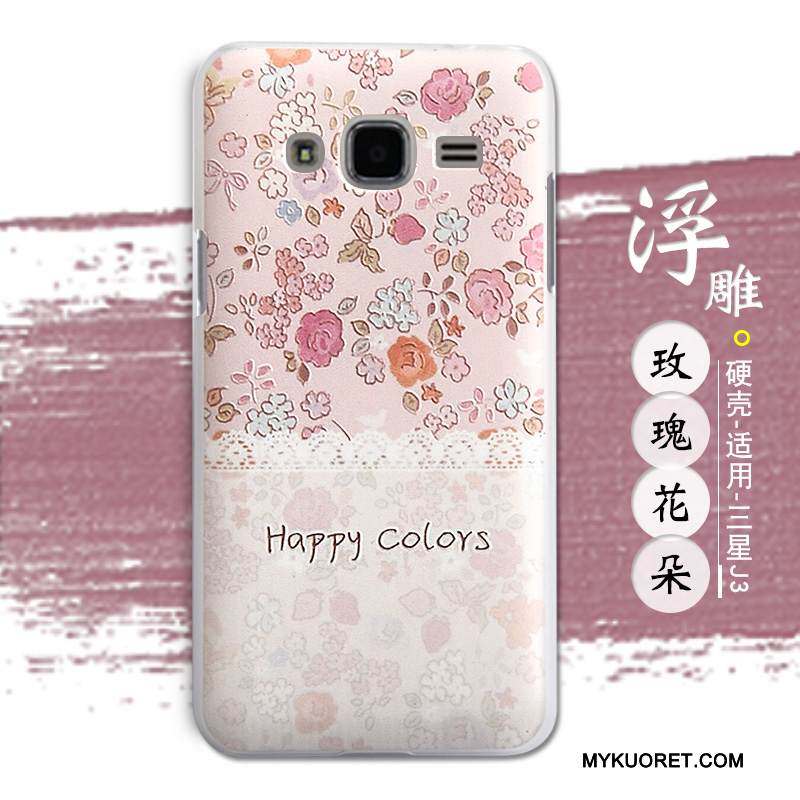 Kuori Samsung Galaxy J3 2016 Kohokuviointi Kova Jauhe, Kotelo Samsung Galaxy J3 2016 Suojaus Trendi Puhelimen Kuoret