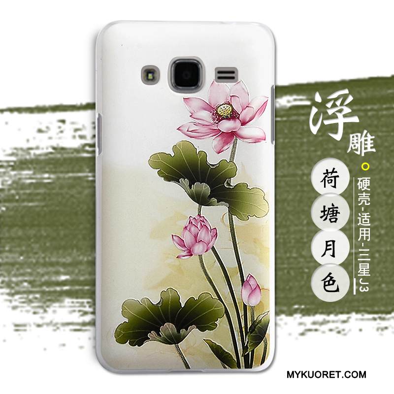 Kuori Samsung Galaxy J3 2016 Kohokuviointi Kova Jauhe, Kotelo Samsung Galaxy J3 2016 Suojaus Trendi Puhelimen Kuoret