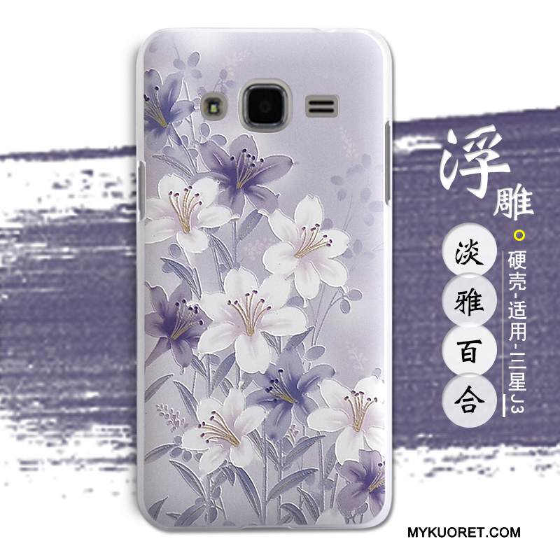 Kuori Samsung Galaxy J3 2016 Kohokuviointi Kova Jauhe, Kotelo Samsung Galaxy J3 2016 Suojaus Trendi Puhelimen Kuoret