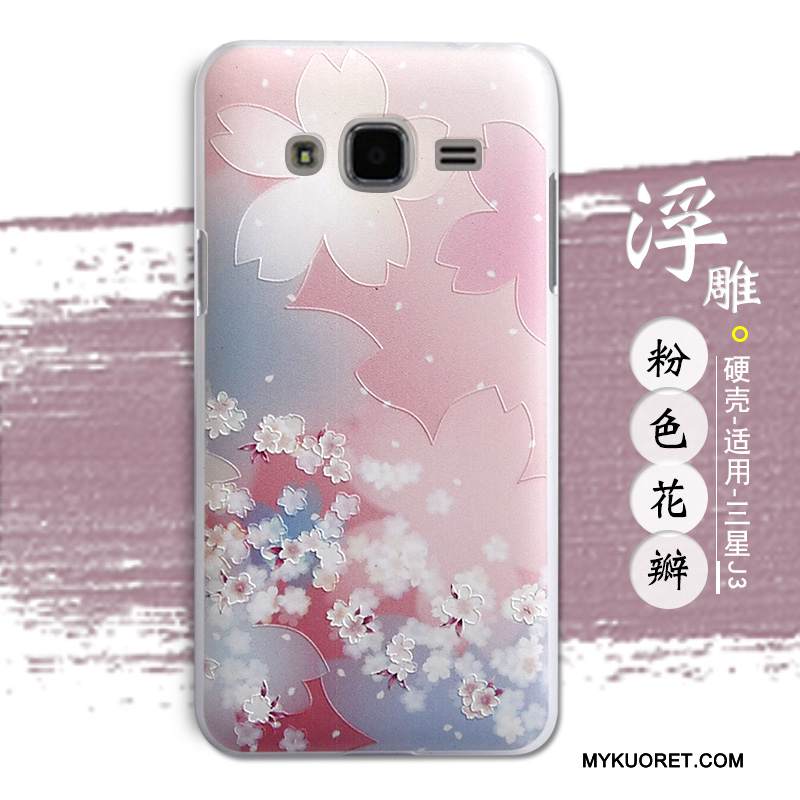 Kuori Samsung Galaxy J3 2016 Kohokuviointi Kova Jauhe, Kotelo Samsung Galaxy J3 2016 Suojaus Trendi Puhelimen Kuoret