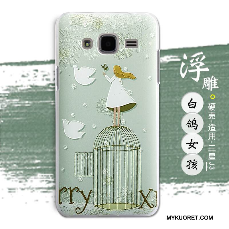 Kuori Samsung Galaxy J3 2016 Kohokuviointi Kova Jauhe, Kotelo Samsung Galaxy J3 2016 Suojaus Trendi Puhelimen Kuoret