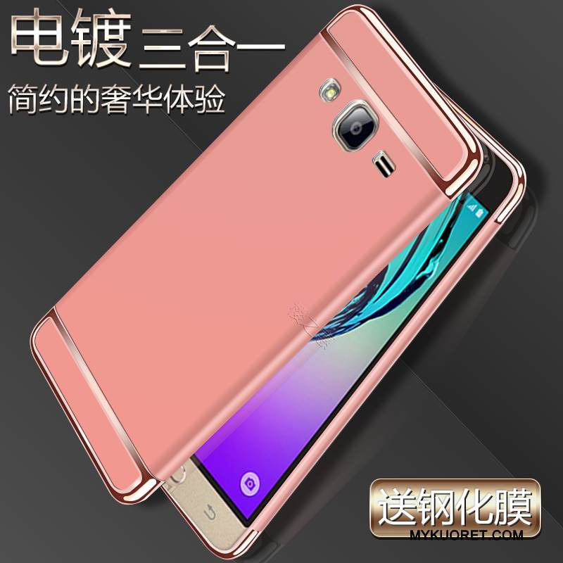 Kuori Samsung Galaxy J3 2016 Laukut Yksinkertainen Sininen, Kotelo Samsung Galaxy J3 2016 Suojaus Pesty Suede Kova