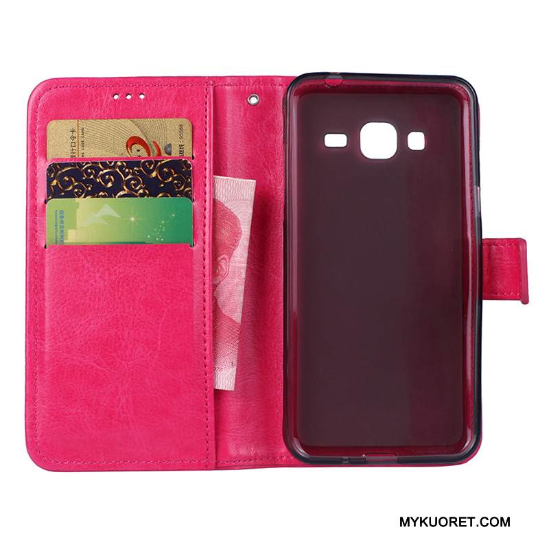 Kuori Samsung Galaxy J3 2016 Nahka Puhelimen Kuoret Sininen, Kotelo Samsung Galaxy J3 2016 Kuoret