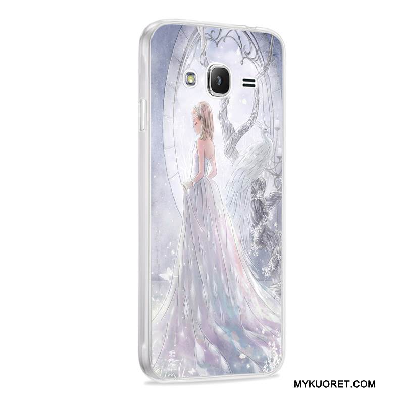 Kuori Samsung Galaxy J3 2016 Pehmeä Neste Puhelimen Kuoret Murtumaton, Kotelo Samsung Galaxy J3 2016 Suojaus Punainen