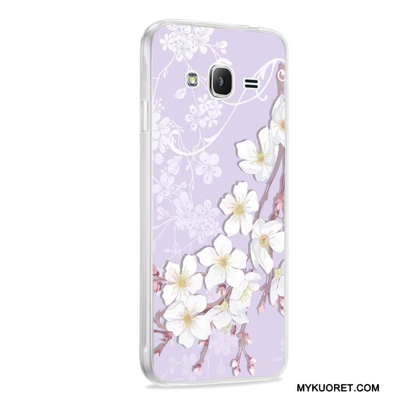 Kuori Samsung Galaxy J3 2016 Pehmeä Neste Puhelimen Kuoret Murtumaton, Kotelo Samsung Galaxy J3 2016 Suojaus Punainen