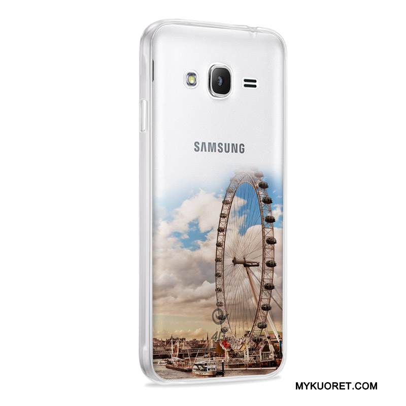 Kuori Samsung Galaxy J3 2016 Pehmeä Neste Puhelimen Kuoret Murtumaton, Kotelo Samsung Galaxy J3 2016 Suojaus Punainen