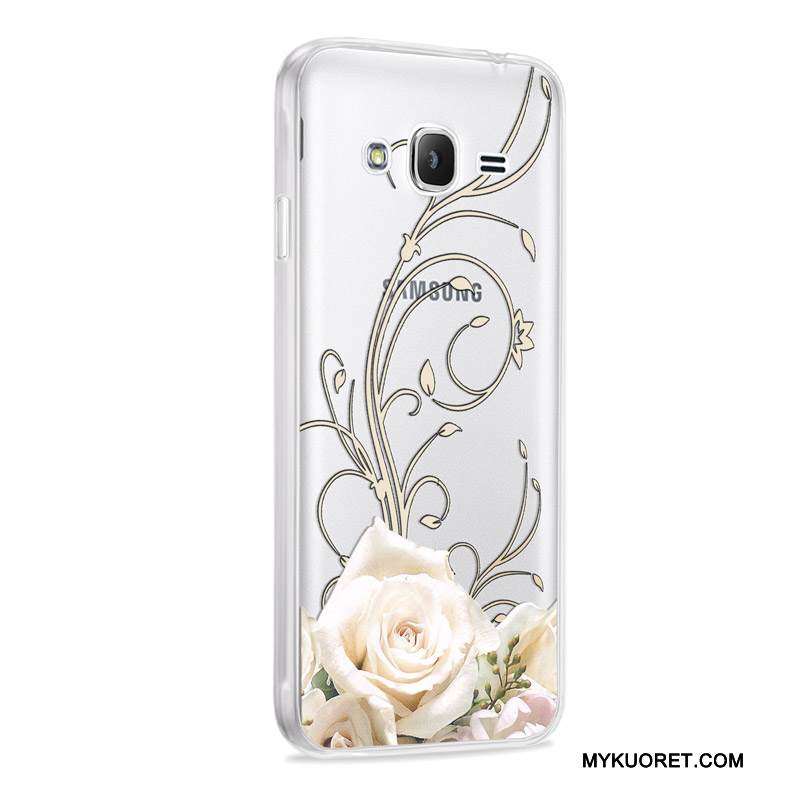 Kuori Samsung Galaxy J3 2016 Pehmeä Neste Puhelimen Kuoret Murtumaton, Kotelo Samsung Galaxy J3 2016 Suojaus Punainen