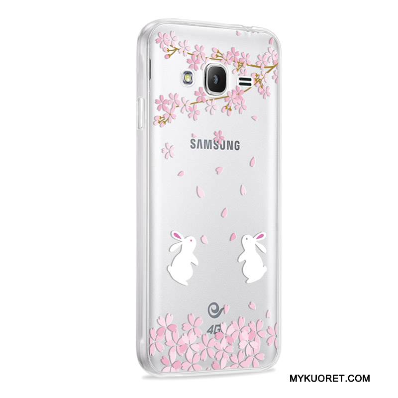 Kuori Samsung Galaxy J3 2016 Pehmeä Neste Puhelimen Kuoret Murtumaton, Kotelo Samsung Galaxy J3 2016 Suojaus Punainen