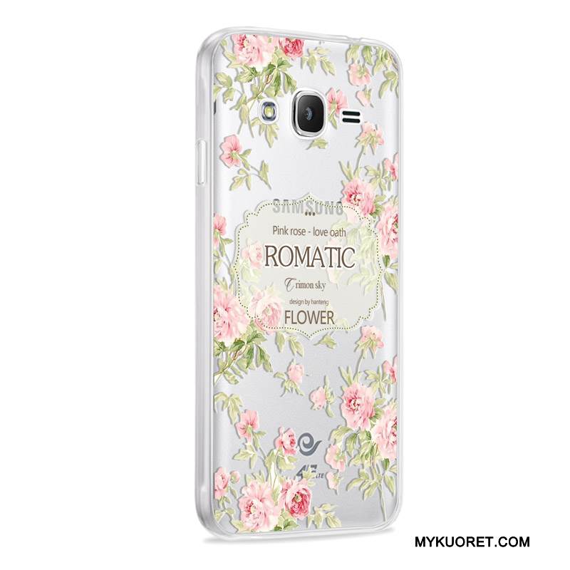 Kuori Samsung Galaxy J3 2016 Pehmeä Neste Puhelimen Kuoret Murtumaton, Kotelo Samsung Galaxy J3 2016 Suojaus Punainen